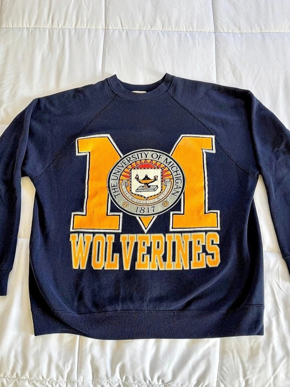 Vintage University of Michigan Wolverines Sweatshirt Size Large